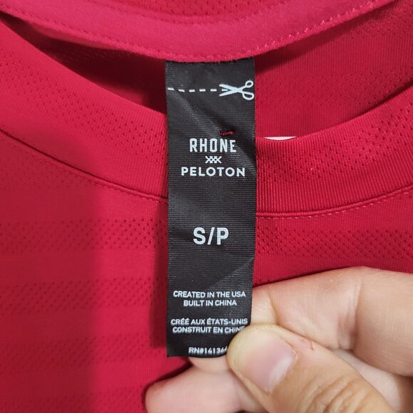 RHONE x PELOTON Performance Workout Shirt Red Men's SZ Small - Picture 5 of 11